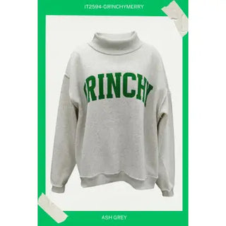 Grinchy & Merry Rev Mock-Neck Sweatshirt