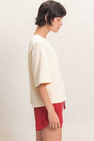 Loose Fit Crew Neck Short Sleeve Top