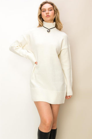 Style Storm Turtleneck Sweater Dress