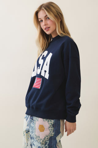 Cozy USA Flag Sweatshirt