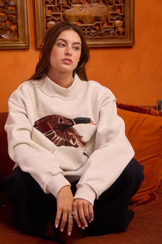 'Mallard' Embroidered Wildlife Sweatshirt