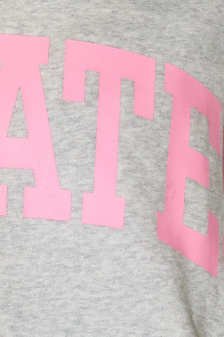 'Pilates & Yoga' Print Reversible Sweatshirt