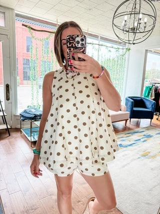 Min Wash Polka Dot Swing Top & Shorts Set