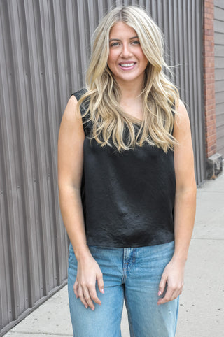 After Hours Satin Hem Tank