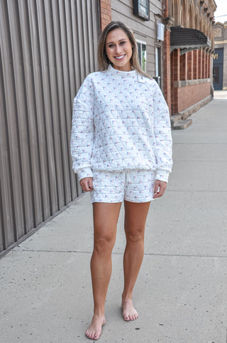 All-American Quilted Pull-over Shorts Set