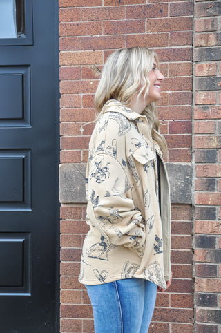 All Over Western Printed Shacket