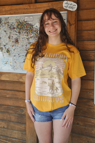 American Cowboys Mustard Graphic Tee