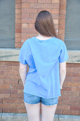 AnnieWear Mineral Washed USA Patched Top