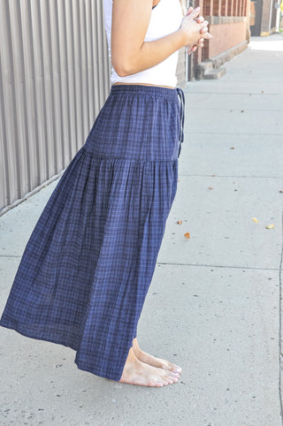 Autumn Check Tiered Skirt