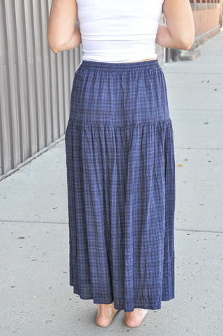 Autumn Check Tiered Skirt
