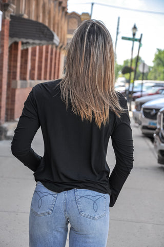 Bamboo Modal Long Sleeve Round Neck Tee
