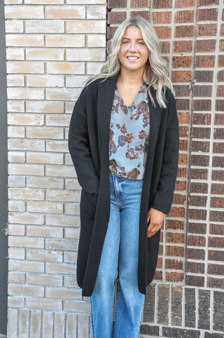 Be Cool Long Open Front Cardigan