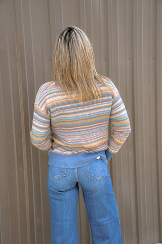 Be Cool Multi Color Striped Sweater