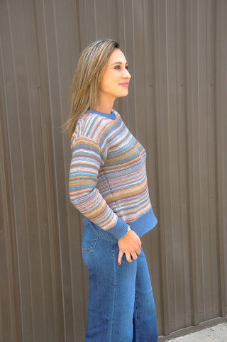 Be Cool Multi Color Striped Sweater