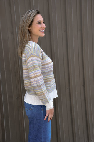 Be Cool Multi Color Striped Sweater