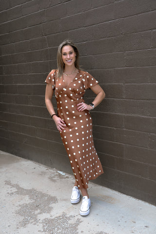 Bias Maxi Satin Polka Dot Dress – JQ Clothing Co