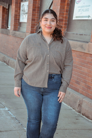 Black Pinstripe Classic Button Down