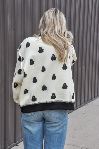 Black & Boo Reversible Mockneck