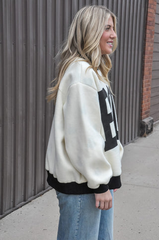 Black & Boo Reversible Mockneck