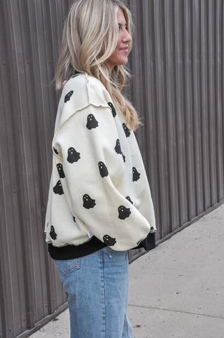 Black & Boo Reversible Mockneck