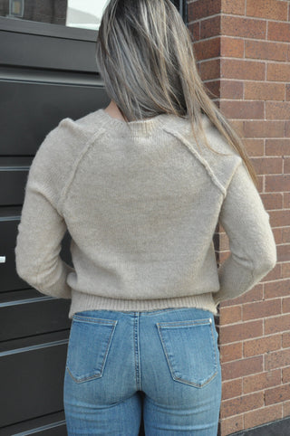 Bow Texture Raglan Sweater