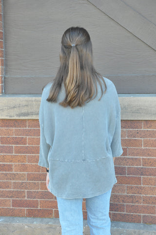 Boxy Washed Thermal Top | JQ Clothing Co.