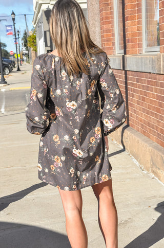 Bramble Bloom LS Mini Dress