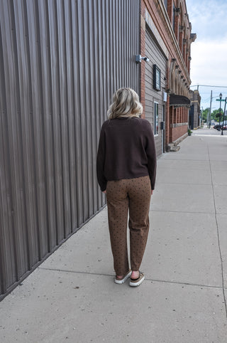Brown Sugar Min Wash Polka Dot Pants