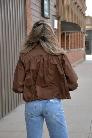 Bubble Hem Lt Weight Cotton Jacket