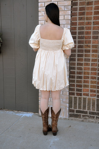 Bubble Skirt Babydoll Mini Dress