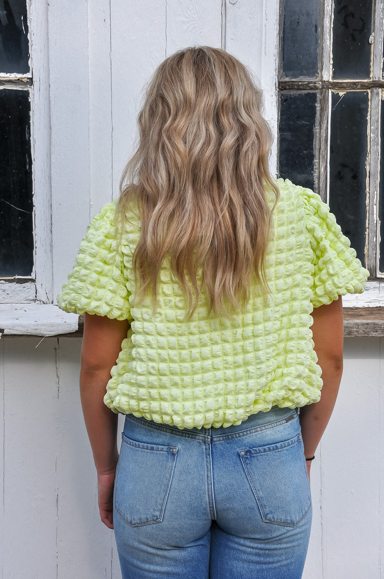 Bubbled Up Cute Texture Top