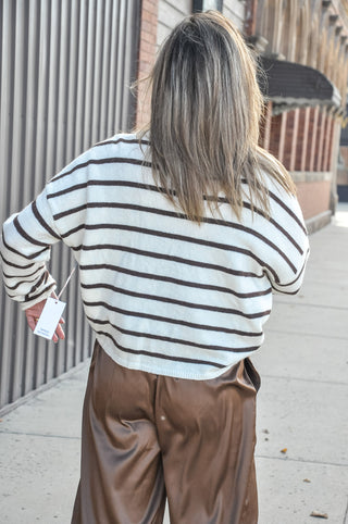 Cabana Stripe Knit Cardigan, view 3 | JQ Clothing Co.