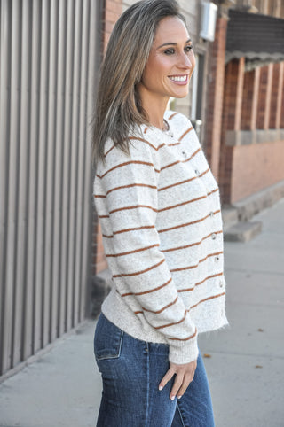 Cabana Stripe Knit Cardigan