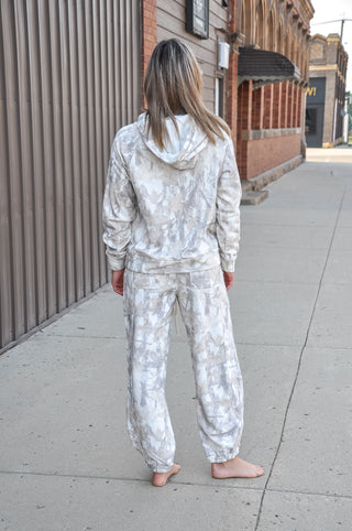 Camo Printed French Terry Pants Set, view 4