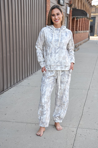 Camo Printed French Terry Pants Set