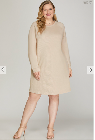 Curvy Hedda LS Heavy Knit Mini Dress | JQ Clothing Co.