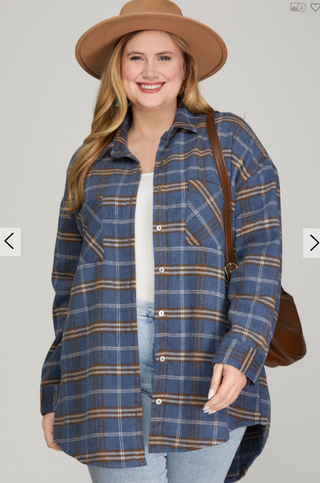 Curvy Promise Plaid Shacket | JQ Clothing Co.