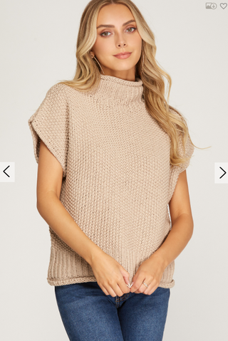 Slevin Sleeveless Mock Neck Sweater | JQ Clothing Co.