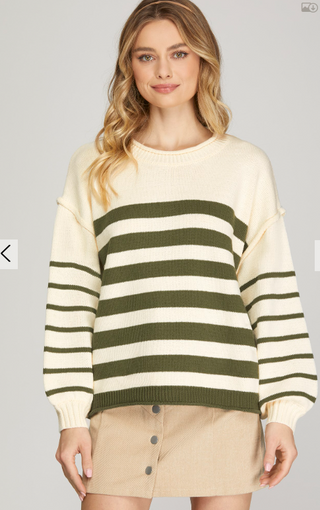 Luna LS Striped Sweater | JQ Clothing Co.