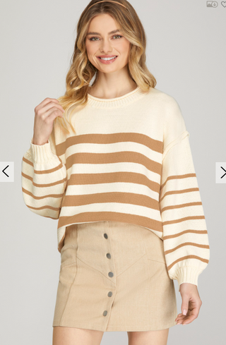 Luna LS Striped Sweater | JQ Clothing Co.