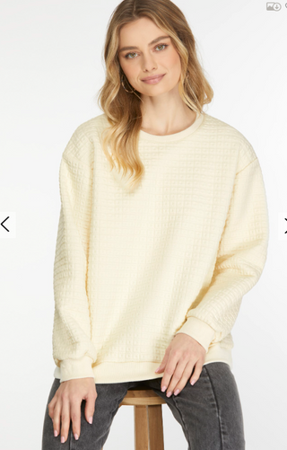 Quinta Quilted LS Pullover Top | JQ Clothing Co.