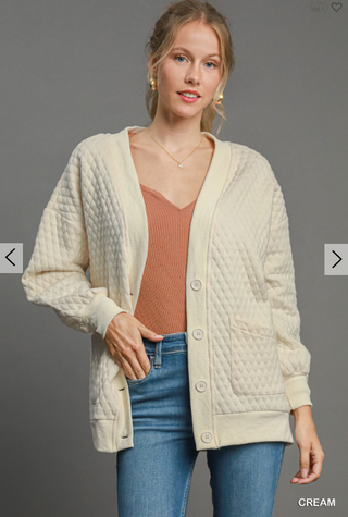 Jacey Diamond Jacquard Cardigan | JQ Clothing Co.