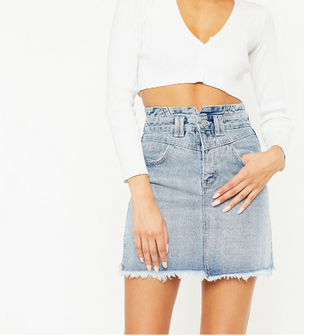 Kancan Apple HR Frayed Hem Skirt | JQ Clothing Co.