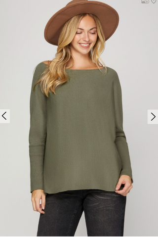 Optimal Olive Curvy Sweater | JQ Clothing Co.