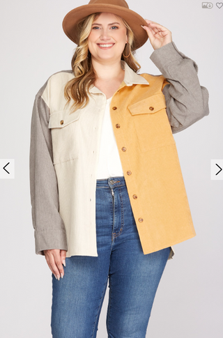 Cadee Curvy Corduroy Jacket | JQ Clothing Co.