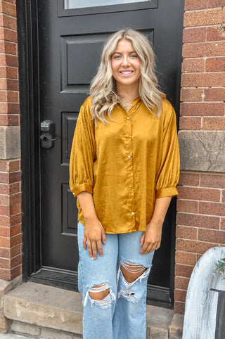 Casual Camel Button Down Shirt