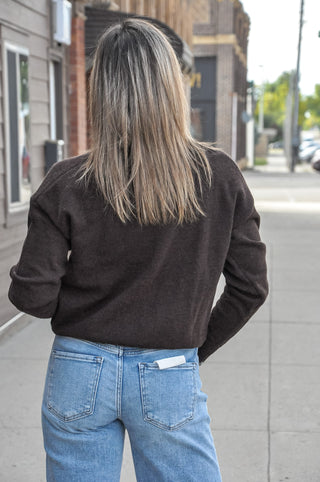 The relaxed fit, drop-shoulder sleeves, and ribbed trim keep it comfortable while adding just the right amount of personality to fall denim or printed trousers.