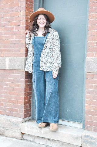 Cheetah Print Long Sleeve Blouse