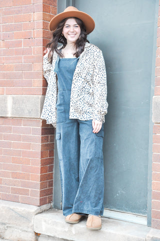 Cheetah Print Long Sleeve Blouse