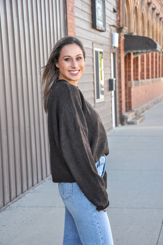 Chocolate Oversized Piper Pullover